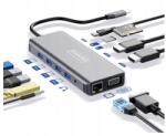 Zenwire dokkoló állomás 12in1 Usb-c 2x Hdmi Vga Usb mini jack Sd Ethernet (6067079688434)