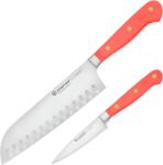 WÜSTHOF CLASSIC 2-Piece Knife Set, Santoku and Vegetable Knife (17 cm/9 cm) Coral Peach 1121760203