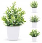 Allbag Mesterséges Növények Cserépben Mesterséges Fürdőszoba Dekoráció Zöld 4 db (ROŚLINKI003)