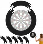  Professzionális Eva Habszivacs Darts Tárcsavédő, Fekete, Levehető (PROFESJONALNA OSŁONA TARCZY)