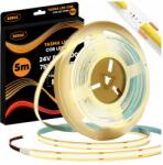 BERGE Led szalag Cob Neon 24V 5m 15W/m 528 dióda 75W 3000K Meleg Erős 1650lm 10mm (Taśma LED COB Neon 12V 5m 15W/m 528 diod 75W)
