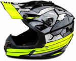 Fixato Casca Moto/Enduro FIXATO, Interior Confortabil, Ventilatie Multipla, Gri cu Verde, XL 60-61cm (gm-enduro-1-verde-XL)