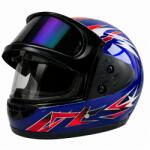 Fixato Casca Moto/Scuter Full Face FIXATO, Viziera Dubla, Marime Universala 59-62cm, Albastru (casca-fullface-dublu-albastru)