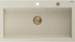 Mexen Slido gránit mosogató 1-medencés 900 x 500 mm, bézs, arany szifon - 6528901005-69-G (6528901005-69-G)
