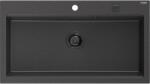 Mexen Slido 1 rekeszes gránit mosogató 900 x 500 mm, fekete foltos, fekete szifon - 6528901005-76-B (6528901005-76-B)