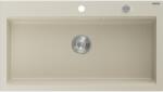 Mexen Slido Gránit egymedencés mosogató 900 x 500 mm, bézs, krómozott szifon - 6528901005-69 (6528901005-69)