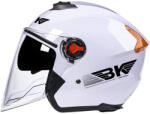 Fixato Casca Moto/Scuter FIXATO BK, Vizieră Dublă, Protecție UV, Ventilație Superioară, marime universala 54-59cm, Alb (casca-001-alb)