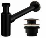 Rea Sifon cu ventil Click-Clack universal Rea Old negru mat periat (5902557356355)
