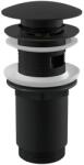 Alca Ventil lavoar metalic negru cu Click-Clack 5/4 tol dop mare negru A392 Black (A392BLACK)