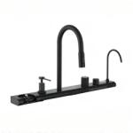 Inter Ceramic Baterie bucatarie cu dus extractibil Inter Ceramic compatibila cu sistem filtrare apa finisaj negru mat (7567131MB)