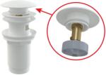 Alca Ventil lavoar metalic cu Click-Clack 5/4 tol dop alb mare cu preaplin Alca (A392B)