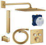 GROHE Sistem de dus incastrat Grohe Grohterm SmartControl Rainshower cu termostat auriu periat Cool Sunrise (setRainshowerauriuperiatGN)