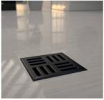 Alca Sifon pardoseala Alca 105 x 105/50 cu iesire laterala si inaltator APV31 negru mat (APV31BLACK)