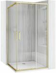 Rea Cabina de dus dreptunghiulara cu usi glisante auriu periat Rea City 80x100 cm (5902557396566)