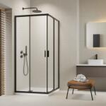 Radaway Cabina de dus dreptunghiulara cu usa glisanta Radaway Alienta 80x90 cm negru-transparent (10258090-54-01)