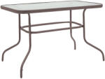 PAKOWORLD Masa de gradina Valor, Maro - Gri inchis, 110x60x70 cm (130-000034)