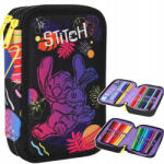 Colorino - Stitch tolltartó töltött Jumper 2 Stitch Black 125 × 195 × 55mm, klapnis