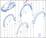 Original Renault Overfender aripa spate dreapta ORIGINAL RENAULT 788A20700R (78 8A 207 00R)
