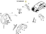 Original Renault Carenaj, pasaj roata ORIGINAL RENAULT 767480016R (767480016R)