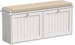 HomCom Bancă pantofar, mobilier pentru hol, pernuță tapițată, 2 sertare basculante, 8-10 perechi de pantofi | Aosom Romania (837-752V00WT) Pantofar