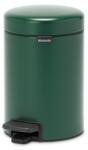 Brabantia Newlcon Pedal szemetes, Rozsdamentes acél, 3L, Zöld/Fekete