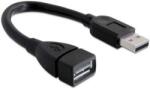 Akyga USB Hosszabbító Fekete 15cm AK-USB-23 (AK-USB-23)