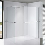 STUXI Milano Kombi Plus 2 Walk-in zuhanyfal, 90x120 cm, 8 mm vastag vízlepergető biztonsági üveggel, 2 polccal és törölközőtartóval