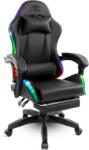 Spirit Of Gamer Стол Spirit of Gamer - SIRIUS (RGB, регулируем наклон/височина; сгъваема поставка за крака; до 120 кг, черен) (SOG-GCSRG)