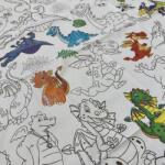 Far Far Land Fata de masa de colorat cu creioane colorate - fericit DINO (KDTS002)