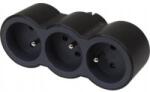 Legrand HELMO Splitter 3x2P+with front black/graphite 049434