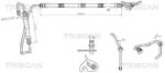 TRISCAN Furtun hidraulic, sistem de directie TRISCAN 8516 16014 (8516 16014)