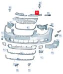 Original Vw Group Elemente decorative/protectie, parte frontala ORIGINAL VW GROUP 3T08070819B9 (3T08070819B9)