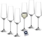 Leonardo home PUCCINI champagne glasses (set of 6) scratch-resistant champagne glasses (280 ml) dishwasher safe & durable timeless champagne glasses for home & restaurants Puccini prosecco glass 069550 (B00ZCKSAVO)