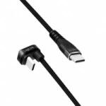 LogiLink CU0191 USB 2.0 Type-C to USB-C/M angled cable aluminum black 2m