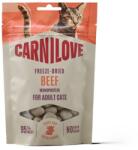 CARNILOVE Freeze-Dried Snack Cat Beef 40 g marhahússal és macskamentával, liofilizált jutalomfalatok macskáknak