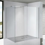 STUXI Milano Kombi Walk-in zuhanyfal, 130x110 cm, 8 mm vastag vízlepergető biztonsági üveggel, 200 cm magas, króm