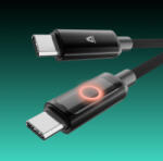 AVAX PULSEY 60W USB-C gyorstöltő kábel 0, 5m szürke (AVAX_CB653) (AVAX_CB653)