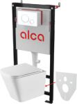 INVENA Florin örvényes wc csésze Alca falsík alatti tartállyal, nyomólappal és lassú záródású ülőkével - WC SZETT-FLORIN QFS (WC SZETT-FLORIN QFS)