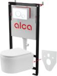 INVENA GLAMOUR örvényes wc csésze Alca falsík alatti tartállyal, nyomólappal és lassú záródású ülőkével - WC SZETT-GLAMOUR QFS (WC SZETT-GLAMOUR QFS)