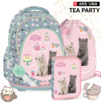Ars Una anatómiai iskolatáska SZETT 3 részes - Cuki állatok Tea Party (AU-F1) (5993120030161SZ3)