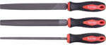 Extol Premium fémreszelő klt. , 3 db (lapos, félkerek, kerek), 200mm, vágat: 2, gumis műanyag nyél (8803610)
