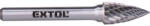 Extol keményfém turbómaró (rotormaró), íves, hegyes orrú, átmérő 10×20mm/szár 6mm, keresztfogazás (8703764)