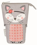 Herlitz Penar vertical 2in1 Kitty gri, retractabil (50043675) Penar