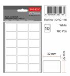 Tanex Etichete autoadezive 22x32 mm, 180 buc. /set, albe, Tanex (TX-OFC-119-WH)