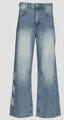 Adidas Egyenes szárú farmerek DENIM PANTS Kék US 34
