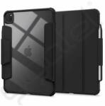 Spigen AIR SKIN PRO tok álló, ECO bőr hatású (aktív FLIP, oldalra nyíló, TRIFOLD, asztali tartó, ceruza tartó) FEKETE