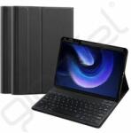 Silverline Tok álló, bőr hatású (FLIP, bluetooth billentyűzet, asztali tartó, QWERTY, angol nyelvű, ceruza tartó) FEKETE