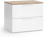 Vicco Wido 2 fiókos komód 60×50×40 cm - Fehér / Sonoma