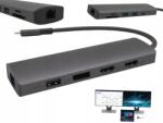 LG Usb-c dokkoló állomás 2 monitorhoz Pd 4K Hdmi Kijelző bővítés (Adapter wieloportowy Hub 11w1 ekrany 4gt)