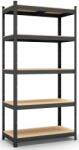  Fém polc Economy 200x120x40 5 polc lakkozott fekete (ECONOMY 200x120x40 5 políc)